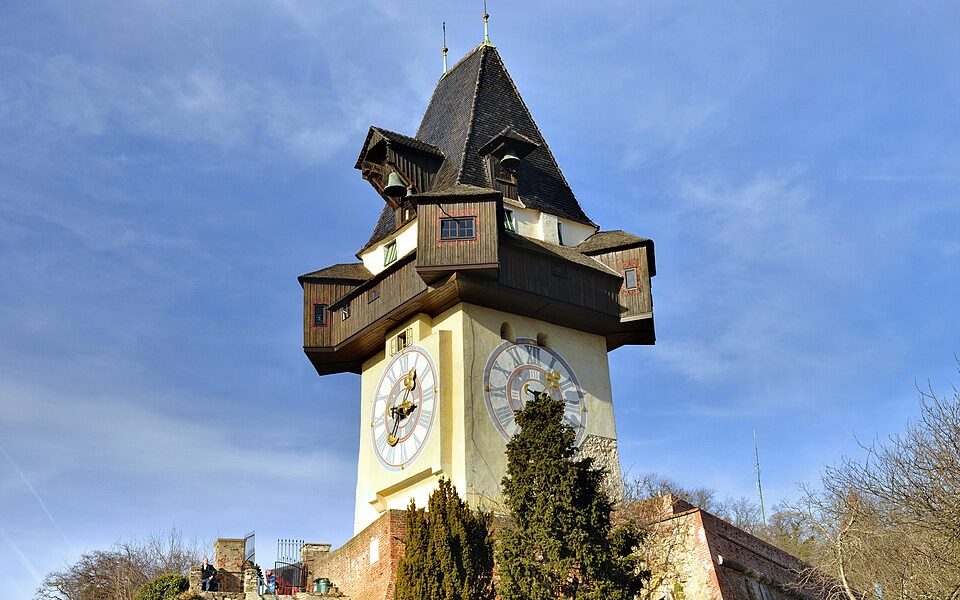 Clock tower in Graz
