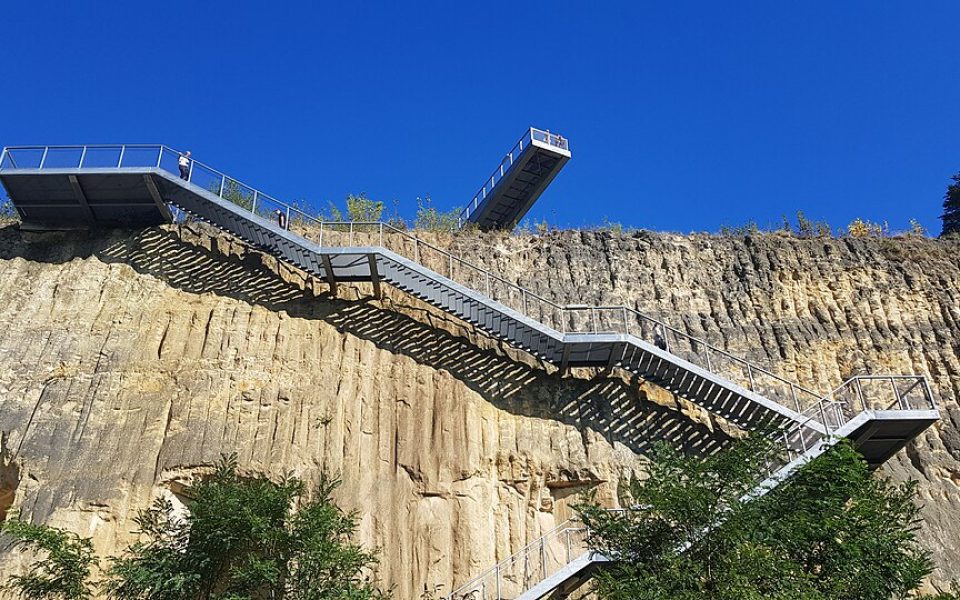 Viewing platform and stairs ENCI quarry